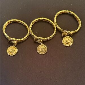 Authentic Roberto Cavalli Elegant Gold Women's Bracelets with Charm